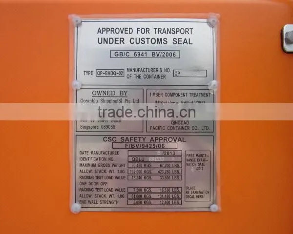 40HC Orange New Shipping Container for Sale photo-2
