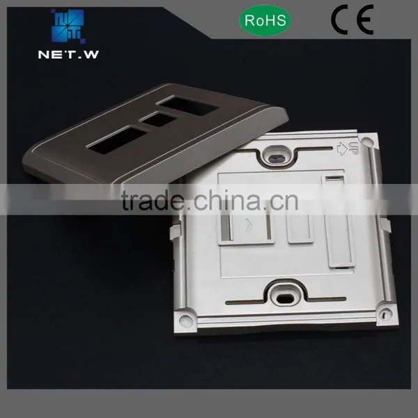 Wall Faceplates Rj45 Wall Socket, One Port Gold Color Wall Faceplates photo-6