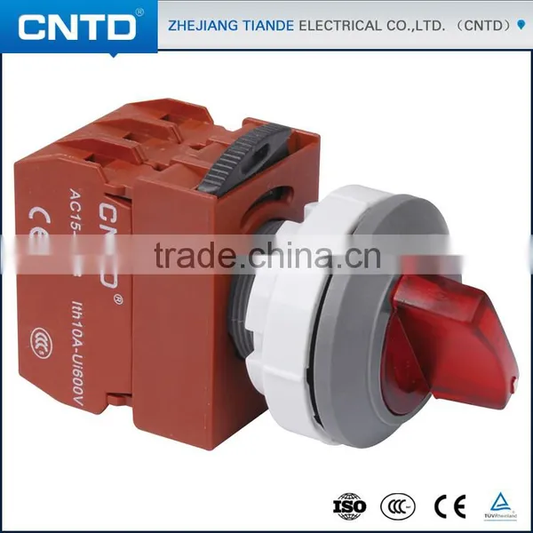 CNTD Hot Selling Stay Put Type 22mm 2 Position Push Button Rotary Switch (C2SNL-F2) photo-5