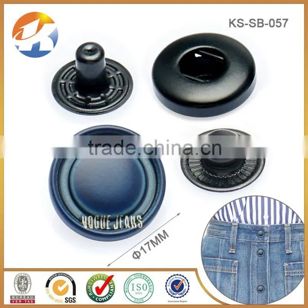 Fashion Decorative Blue Four Parts Press Metal Snap Button for Coat photo-6