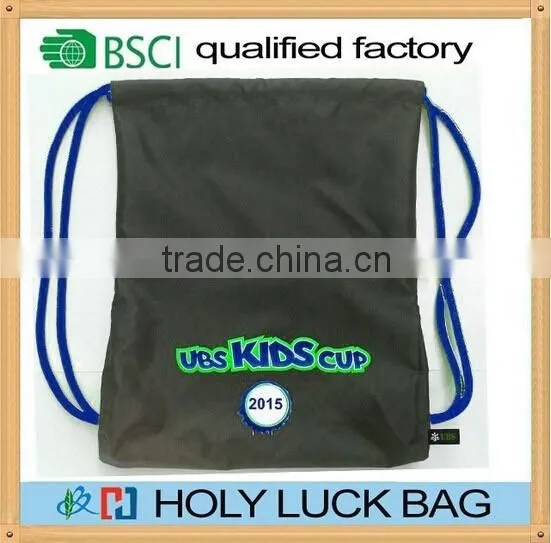 Oxford Drawstring Recycled Bag Backpack Wholesale Gym Rucksack photo-5
