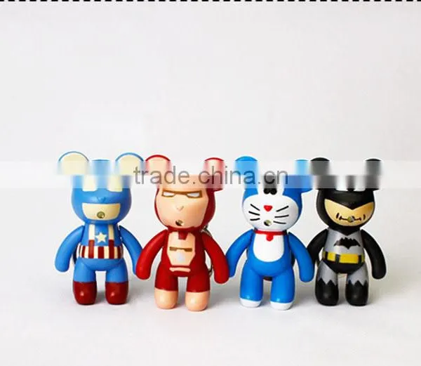 Creative Gloomy Bear LED Light Flash Keychain With Sound Quality Choice photo-5
