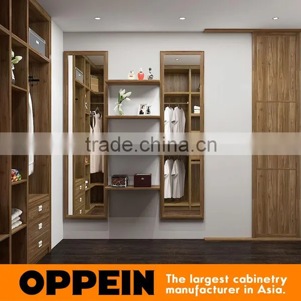 2016 New Design Oppein Melamine Material Modern Bedroom Wardrobe photo-3