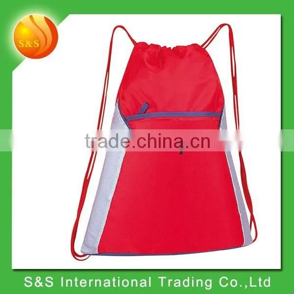 Metro Techno Drawstring Duffle Drawstring Sports Bag With Front Zipper Pocket photo-3