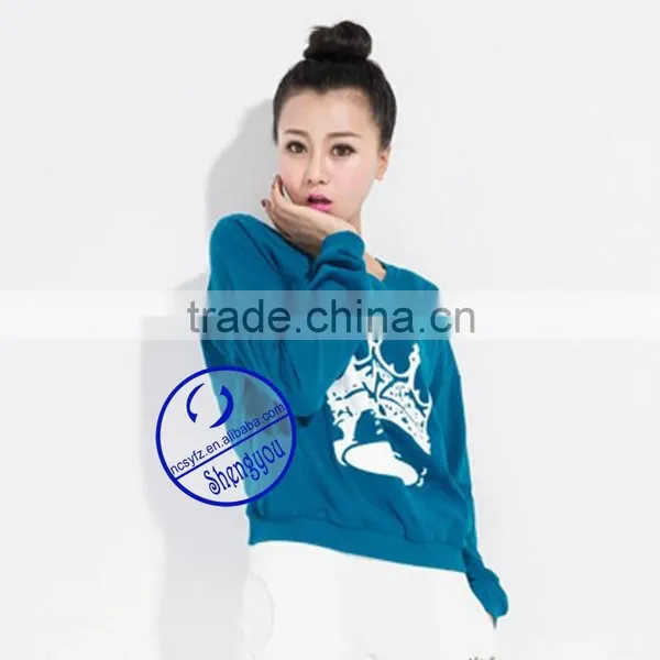 Wholesale Custom Women's Crewneck Hoodies Sweatshirts With Printing photo-2
