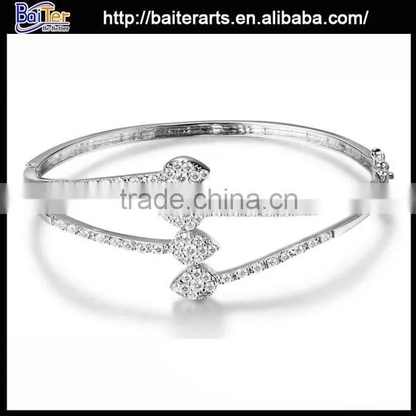 Korean Model Selling Two Round Balls Women 925 Sterling Silver Bracelet Bangle photo-2