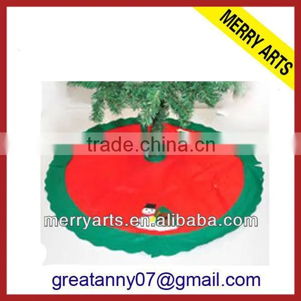 China Supplier Handmade Cheap 36 Red Felt Christmas Embroidery Tree Skirts