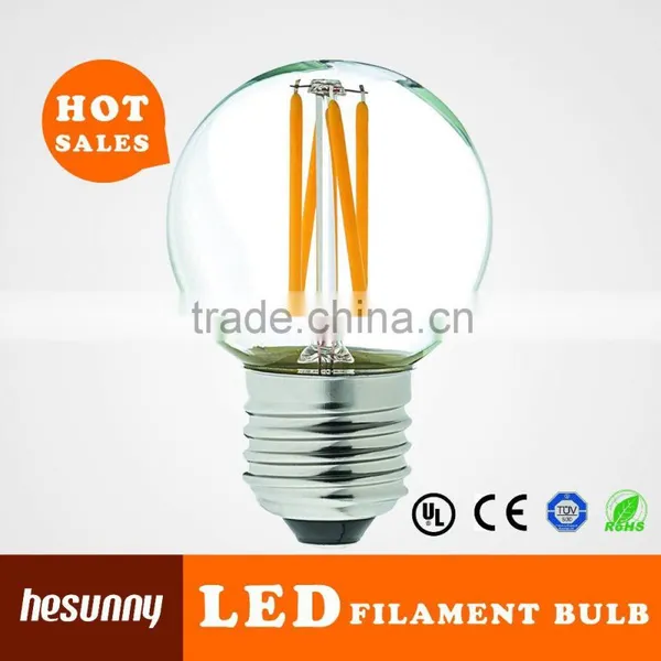 LED Filament Bulb CE Certificated E27 4w Led Filament Golf Ball Bulb