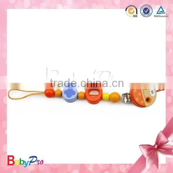 2015 Wholesale Soother Clip Wooden Pacifier Chain photo-6