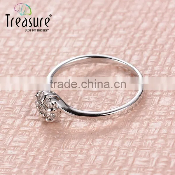 2015 Wedding Fore Finger Silver Simple Diamond Rings photo-2