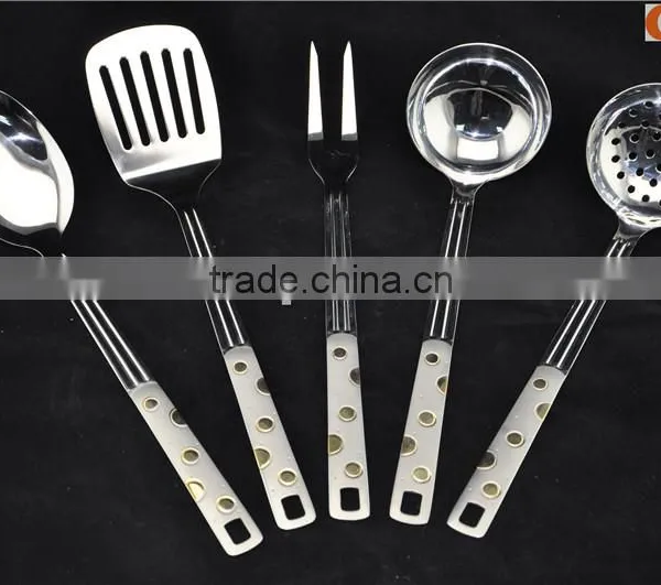 6Pcs Stainless Steel Kitchenware With High Quality/ Nice Kitchenware With Shelf