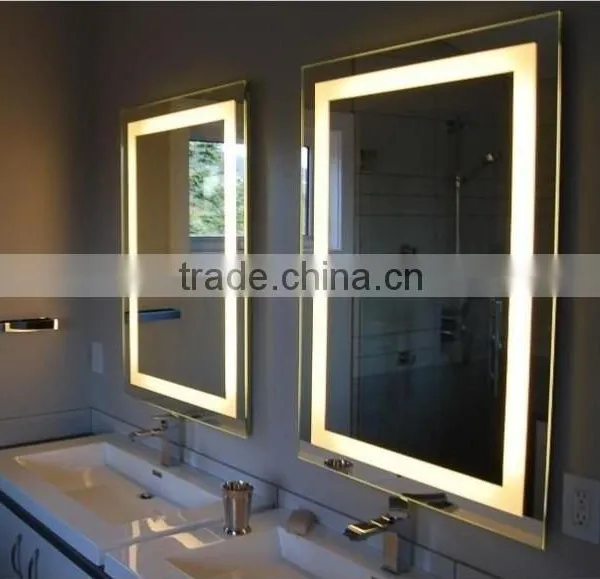 Large hotel project mirror with LED lighting
