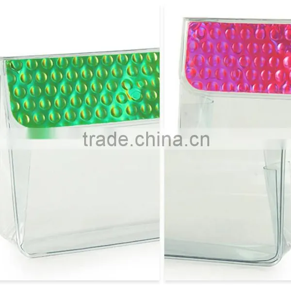 Clear PVC Plastic Groceries Cosmetic Toiletry Packaging Bag photo-2