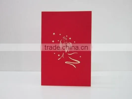 Bride and Groom on the Moon 3d Greeting Card photo-2