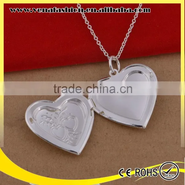 Heart Plated 925 Snake Thick Silver Chain Necklace Patterns photo-3