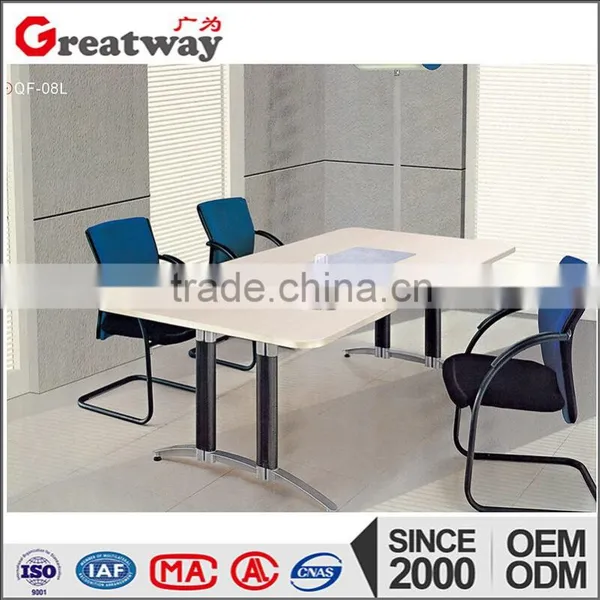 conference table modern design with steel metal legs