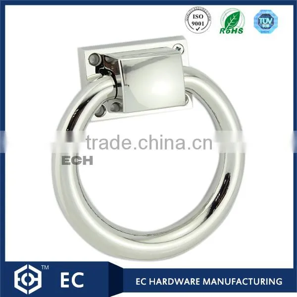 Chrome Finish Modern Circular Zinc Alloy Door Knocker