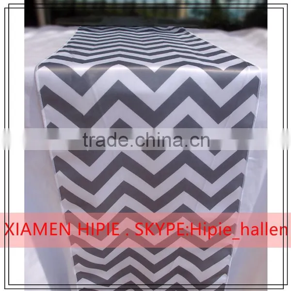 Wholesale Stripe Satin Yarn Table Runner for Party Decoration photo-3