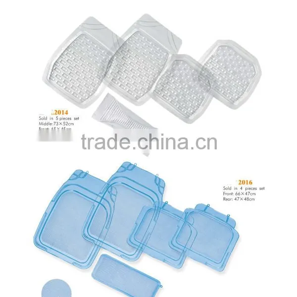 NBR Durable Easy Clean Car Mat Front & Rear 4PC Set Universal PVC Car Mat photo-2