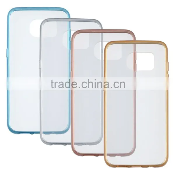 C&T Slim Lightweight Crystal Clear Back Panel+Soft Electroplating TPU Bumper Case for Samsung Galaxy S7 Edge Quality Choice photo-6