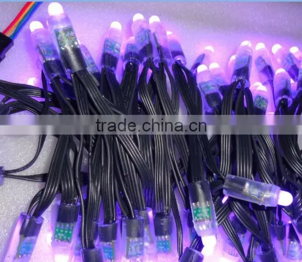 BLACK Wire IP68 DC12V Input 12mm Through-hole LED RGB Dump Node;100pcs a String photo-2