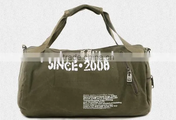 Factory Hot Selling Canvas Travel Handbag Sports Weekend Overnight Carry-on Duffel Gym Bag Luggage photo-2
