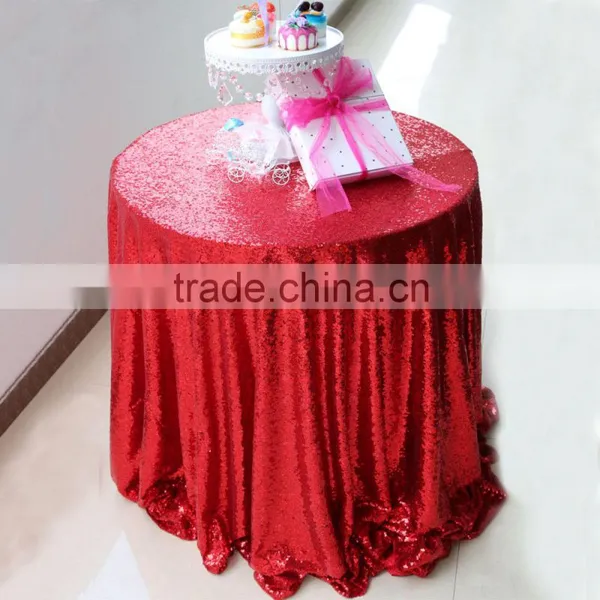 108" Restaurant Hotel Supplier Sequin Table Cloth photo-3