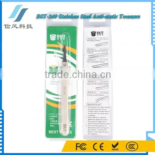 BST-249 Highly Precise Stainless Steel Anti-static Tweezers photo-3