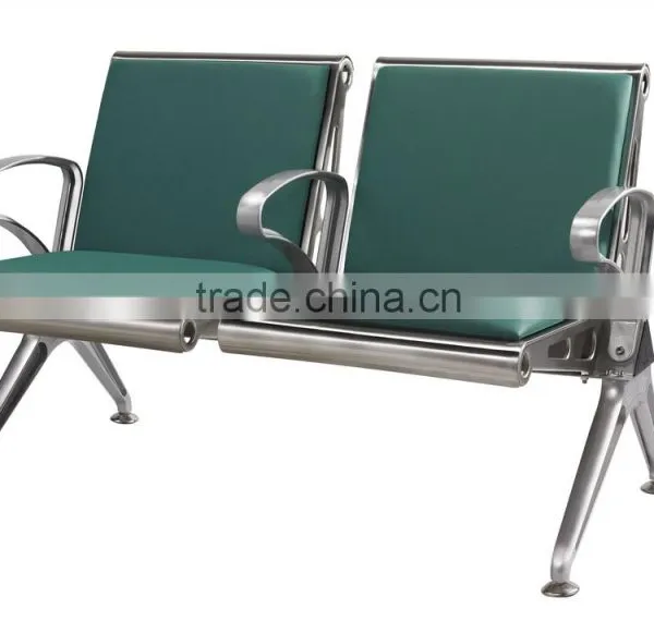 PU Cushions Stainless Steel Hospital Waiting Seats photo-2