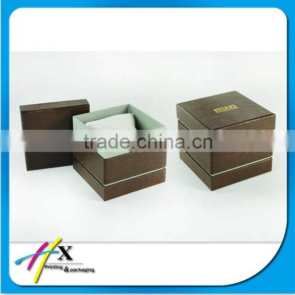 Unique Design Paper Watch Box With Gold Stamped Logo
