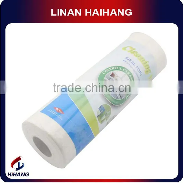 China Manufacturer White Spunlace Meshed Spunlace Nonwoven Cleaning Wipes Roll photo-4