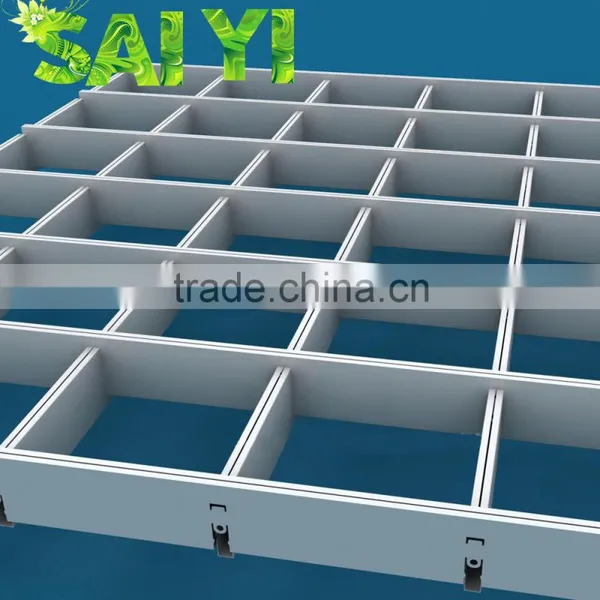 High Quality Hot Sale Beautiful Aluminum Alloy Grate Ceiling Tile photo-3