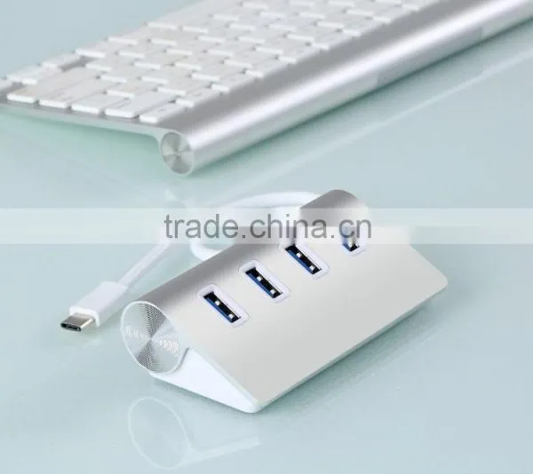 Aluminum Casing NEW USB 3.1 Type C to 4 Ports USB 3.0 HUB photo-3