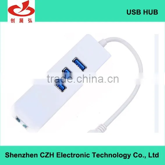 5 Gbps High Speed Usb 3.0 3 Por Hub With 1 Rj45 Gigabit Ethernet Lan Adapter photo-4