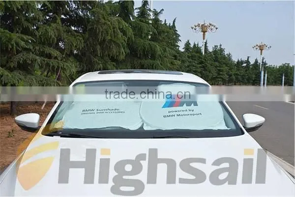 Foldable Front Two Circles Tyvek Sun Shade for Car Window photo-4