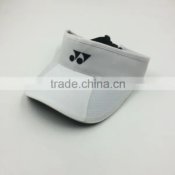 Custom Design Fashion 100% Cotton White Sun Visor With Embroidery photo-3