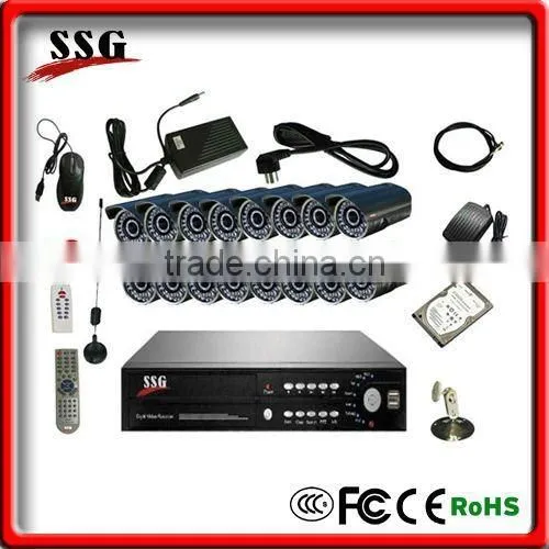 16ch H.264 network DVR built in GSM alarm system module with free dvr server software