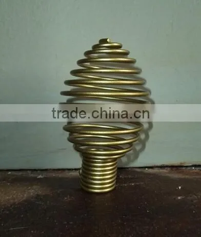 Iron Spiral Curtain Rod End & Finials photo-3