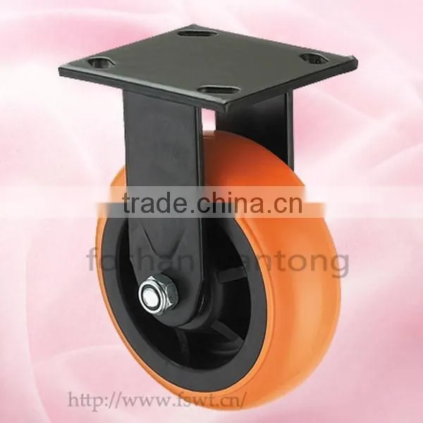 Double Steel Bearings 8" Heavy Duty PU Caster Wheel For Trolley photo-4