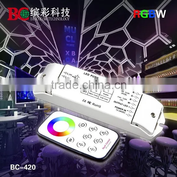 4 Channels Rgbw Strip Led RGBW Controller Wireless 5-24V With Push Dimming photo-5