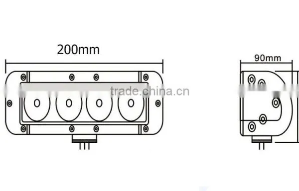 7.8inch 40watt C REE LED Fog Light/LED Light Bar for ATV SUV Track photo-2