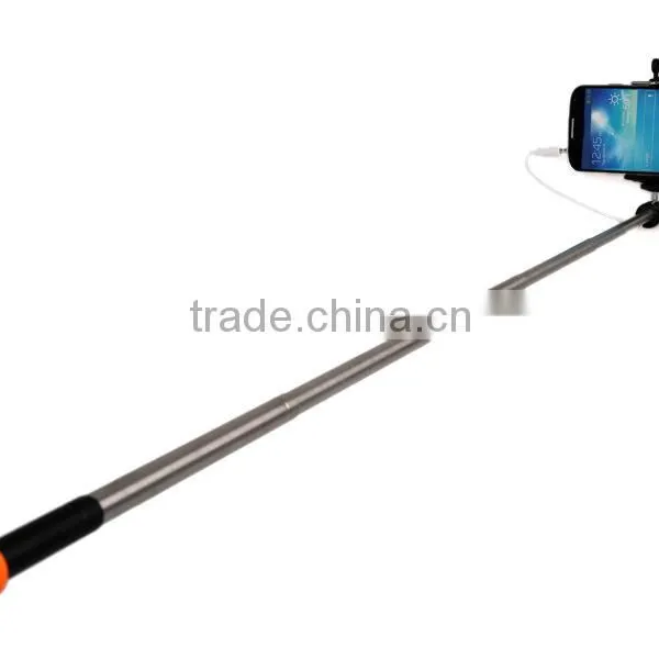 High Quality 3.5mm Corded Selfie Pole With Built-in Shutter Remote Control For IOS/Android Phones photo-3