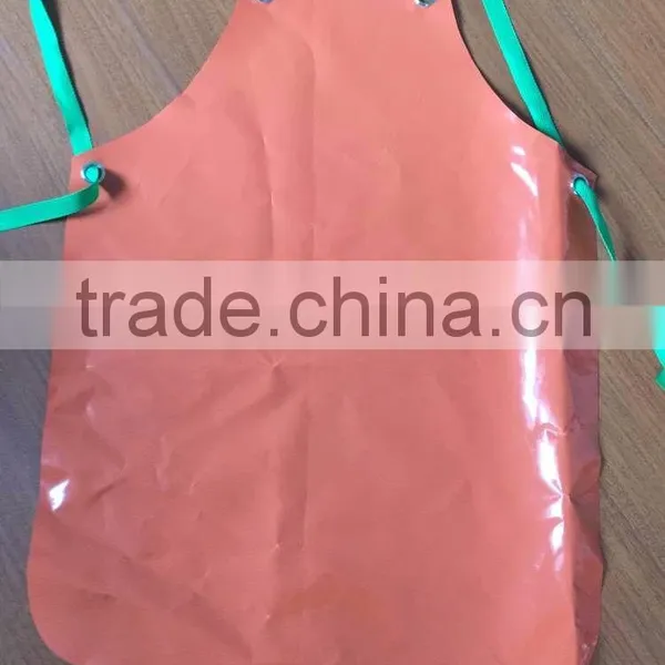Full Length New Style Bib Dishwasher Butcher Fish Cutting Apron With Green Closure Strips photo-3