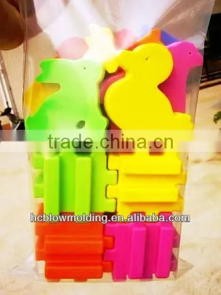 OEM Blow Molding Plastic Buliding Block Children Plastic Building Block Toys DIY Toys photo-3