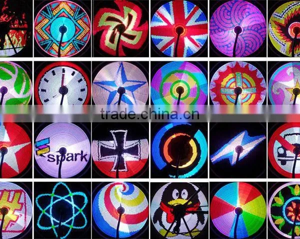 YQ8003 DIY Programmable Bicycle Spoke Bike Wheel LED Light Double Sided Screen Display Image Waterproof For 26 Inches Bicycle photo-2