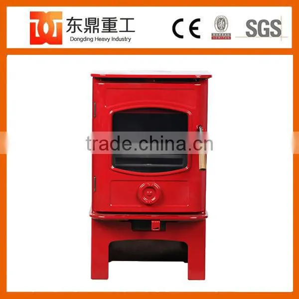 Red Colour Enamel Wood Burner Stove/Fireplace With European Style HF905UAE for Selling photo-5