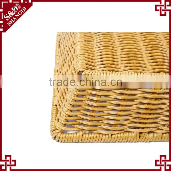 SGS Testing Top Quality Weaving Washable Rattan Divide Fast Food Basket photo-4