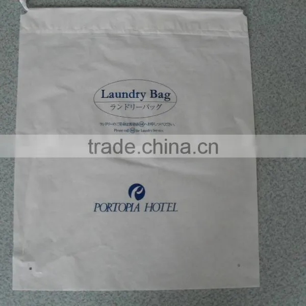 Plastic Laundry Drawtape Handle Bag for Family photo-4
