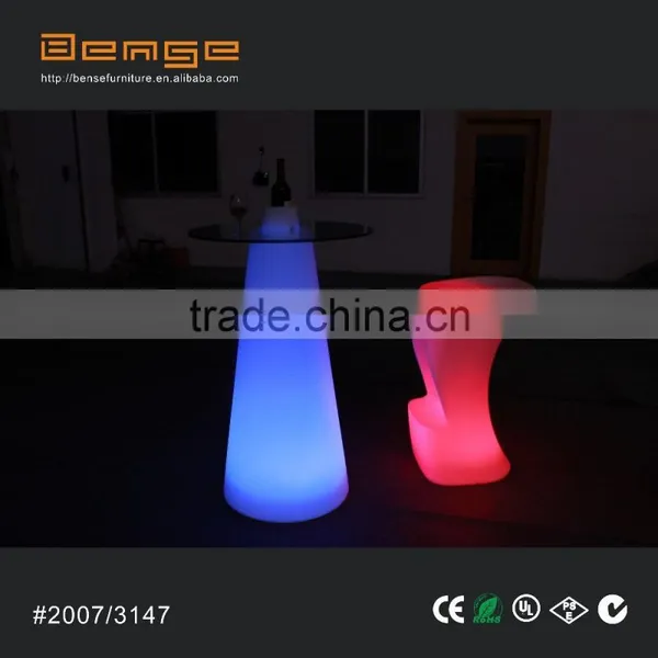 Led Glass Bar Table Party Cocktail Tables Wholesale Led Bar Desk photo-4