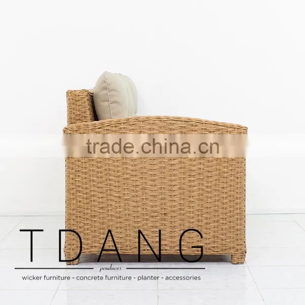 Camden Right Hand Wicker Bench - Outdoor Wicker Furniture - Vietnam Poly Rattan photo-3